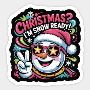 Cool Snowman With Star Shades Sticker
